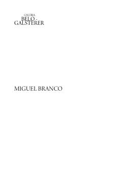 MIGUEL BRANCO - Galeria Belo