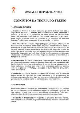 CONCEITOS DA TEORIA DO TREINO