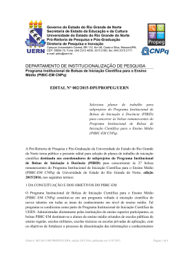 departamento de institucionalização de pesquisa edital n° 002/2015