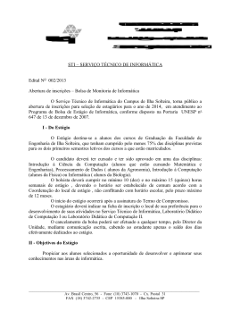 STI – SERVIÇO TÉCNICO DE INFORMÁTICA Edital NO 002/2013