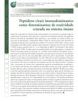 Peptídeos virais imunodominantes como determinantes de