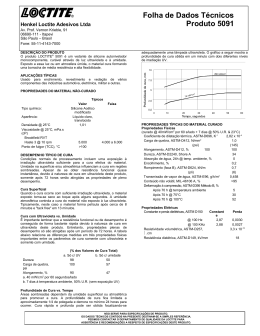 Folha de Dados Técnicos Produto 5091