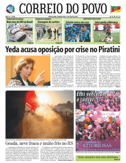 Yeda acusa oposição por crise no Piratini