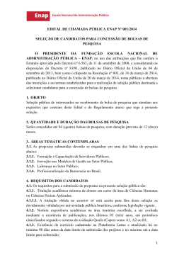 Edital de Chamada Pública nº 001/2014 e Regulamento