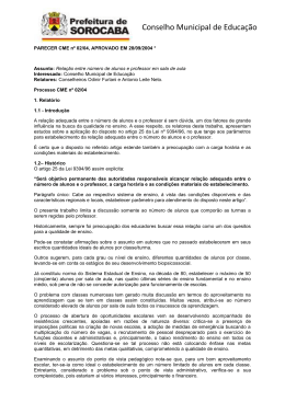 Parecer CME Nº 02 de 2004 - Secretaria de Educação de Sorocaba