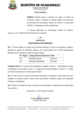 Lei 878 - 2015 - PREFEITURA MUNICIPAL DE GUARANIAÇU