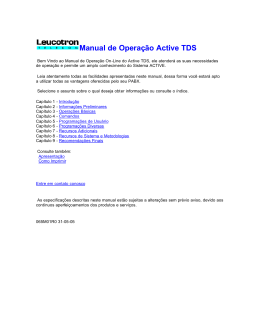 Manual Operação Active TDS
