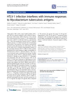 HTLV-1 infection interferes with immune responses
