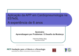 Aplicação da APP em cardiopneumologia na ESTeSL
