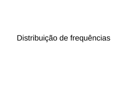 Distribuição de frequências