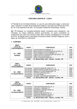 Portaria 11/2014 - Conselho Regional de Odontologia do Paraná
