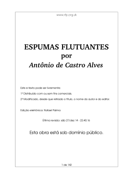 ESPUMAS FLUTUANTES - Antônio de Castro Alves