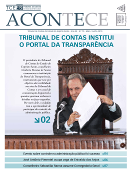 tribunal de contas institui o portal da transparência - TCE-ES