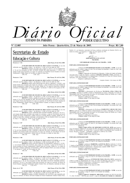 Diário Oficial - Governo da Paraíba