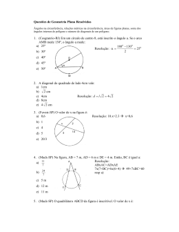 Questões de Geometria Plana Resolvidas 1