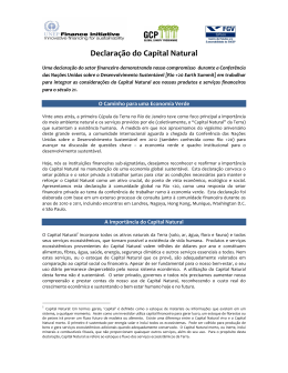 Declaração do Capital Natural