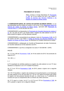 Provimento nº 281 - Tribunal de Justiça de Minas Gerais