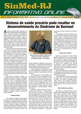 Maio 2015 1ª quinzena - Sindicato dos Médicos do Rio de Janeiro