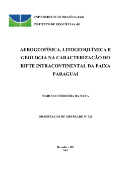 aerogeofísica, litogeoquímica e geologia na caracterização do rifte