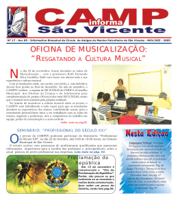 OFICINA DE MUSICALIZAÇÃO: - CAMPSV