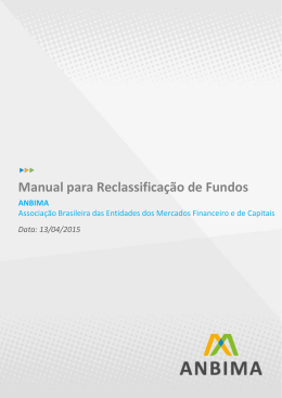 Manual para Reclassificação de Fundos