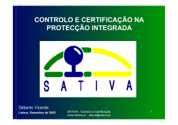controlo e certificação na protecção integrada