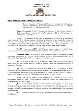 estado de goiás poder legislativo câmara municipal de quirinópolis