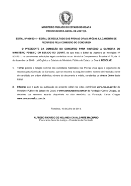 Edital nº 021/2014 - Ministério Público do Estado do Ceará