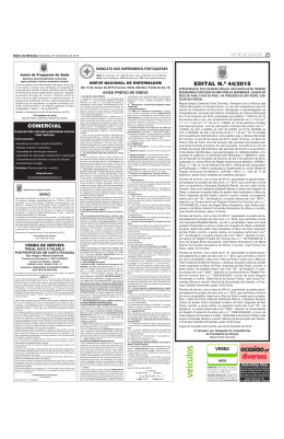 Pré-Aviso Publicado no Jornal - 27 fevereiro 2015