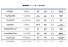 FARMÁCIAS CONVENIADAS