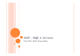 ASP – SQL e Access [Modo de Compatibilidade]
