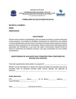 formulário de solicitação de bolsa - ppgb - Unifal-MG