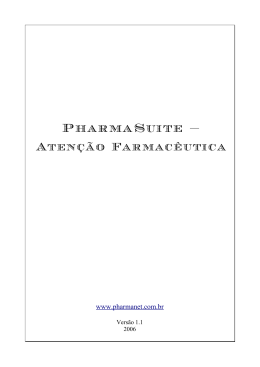 Manual PharmaSuite - Atenção Farmacêutica