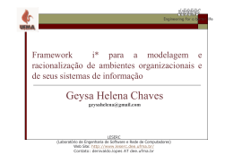 Framework i* para a modelagem e racionalização de