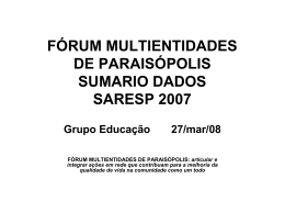 SARESP 2007 - Paraisópolis