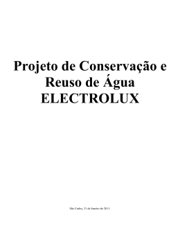 Projeto de Conservação e Reuso de Água ELECTROLUX