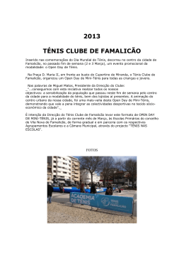 2013 TÉNIS CLUBE DE FAMALICÃO - Associação de Ténis do Porto