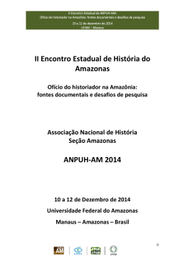 II Encontro Estadual de História do Amazonas ANPUH