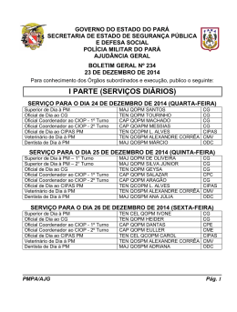 BG 234 - De 23 DEZ 2014 - Proxy da Polícia Militar do Pará!