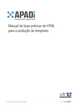 Manual de boas práticas de HTML para a produção de templates