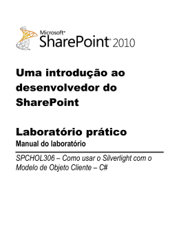 Uma introdução ao desenvolvedor do SharePoint