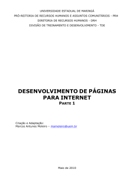 Desenvolvimento de páginas para Internet-2010-parte1 - DRH