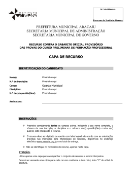 Formulário de Recurso - Prefeitura de Aracaju