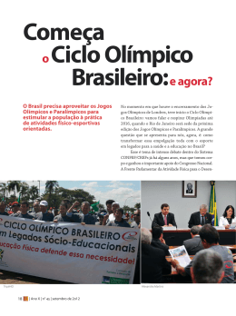 Começa o Ciclo Olímpico Brasileiro:e agora?