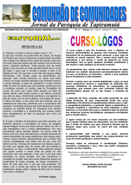 Jornal da Paróquia de Tapiramutá