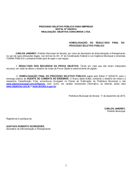 processo seletivo público para emprego edital nº 036/2015