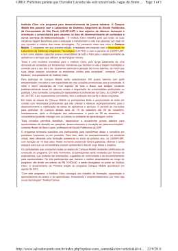 Page 1 of 1 GIRO: Prefeitura garante que Elevador Lacerda não
