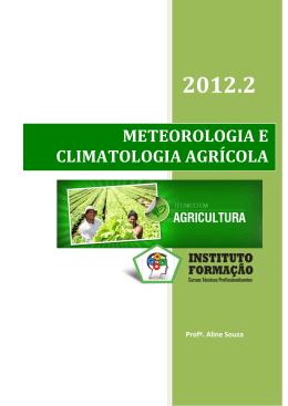 METEOROLOGIA E CLIMATOLOGIA AGRÍCOLA