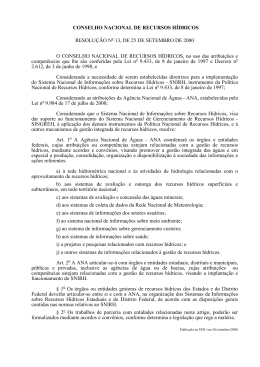 Resolução CNRH nº 13/2000