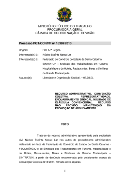 Processo PGT/CCR/nº 16369/2013 - Ministério Público do Trabalho